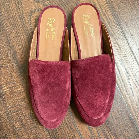 Seychelles Women's Deep Red Suede Loafers - Picture 2 of 4